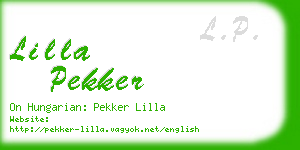 lilla pekker business card